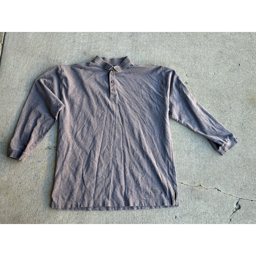 Tommy Bahama Large Button Costa Vera Long Sleeve Polo Men's Pullover